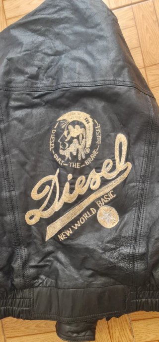Chaqueta Cuero Moto Diesel Talla L