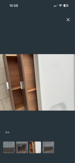Mueble de baño madera y porcelana
