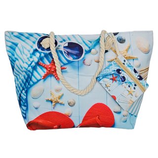 Bolso Playa Grande Tote + Monedero Multicolor