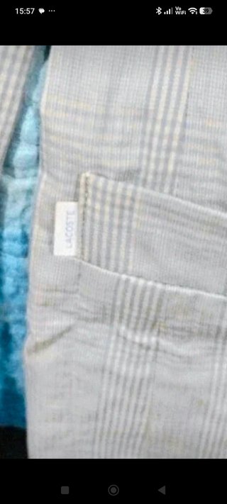 Chaqueta Lacoste Gris y Blanca Nueva