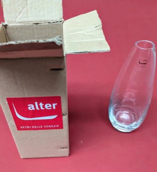 Vaso in vetro altezza 21 cm
