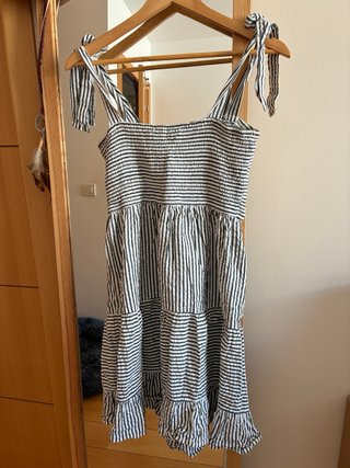 Vestido corto de rayas
