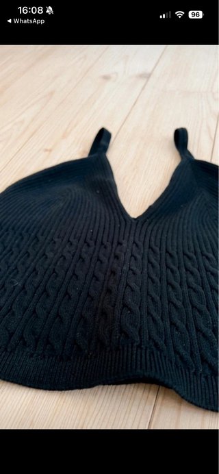 Top negro fiesta verano coquette