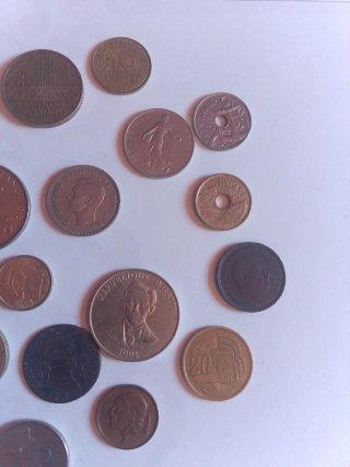Lote de monedas antiguas variadas