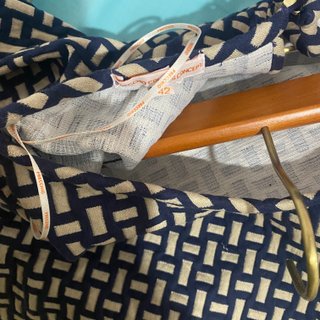 Vestido estampado azul y blanco