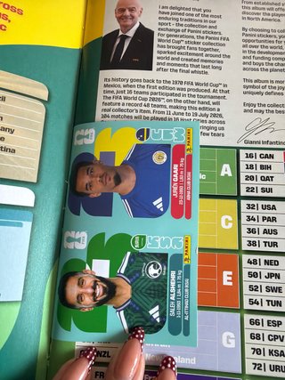Álbum Panini Mundial FIFA 2026 + 6 pegatinas