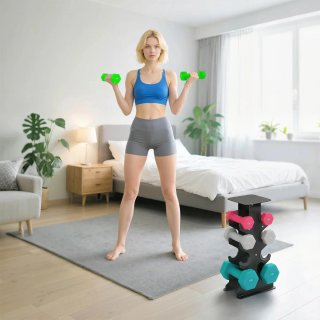 Juego Mancuernas 1-4kg + Soporte