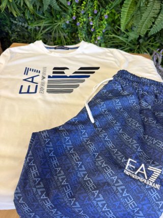 Conjunto Emporio Armani Blanco y Azul