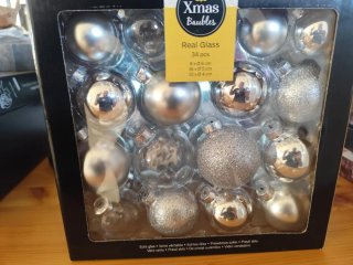 34 Bolas Navideñas Cristal Real