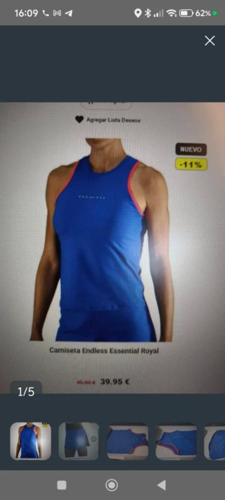 CONJUNTO (S) FALDA+ CAMISETA Padel Mujer Endless