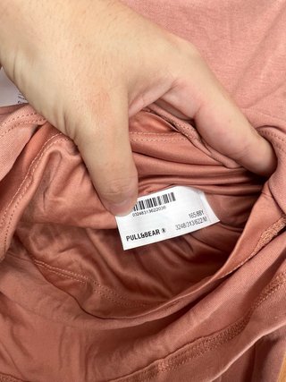 Top drapeado rosa Pull&Bear talla M