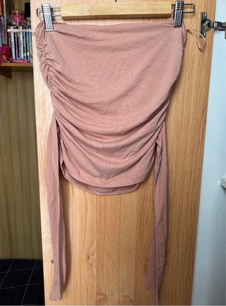 Top drapeado rosa Pull&Bear talla M