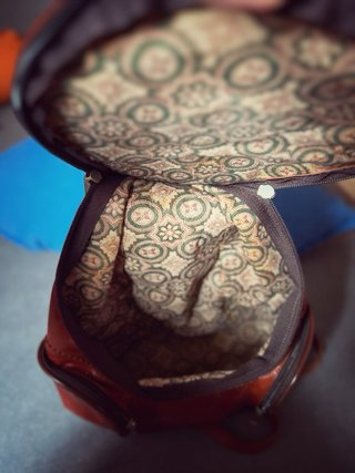 Mochila de piel auténtica