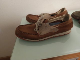 2 pares Zapatillas náuticas Fluchos piel marrón y