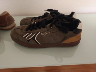 2 pares Zapatillas náuticas Fluchos piel marrón y