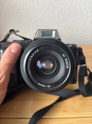 Cámara Nikon F-401 Analógica AF con dos objetivos