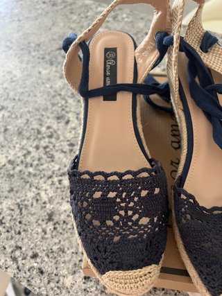 Alpargatas crochet azul marino 39