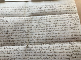 Escritura de Venta Reino Unido 1698. Indenture.