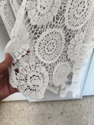 Chaleco bohemio crochet blanco Fresa fashion T.U