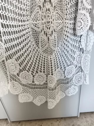 Chaleco bohemio crochet blanco Fresa fashion T.U
