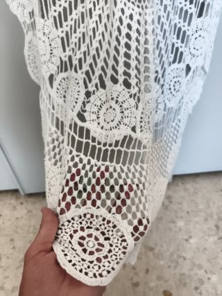 Chaleco bohemio crochet blanco Fresa fashion T.U