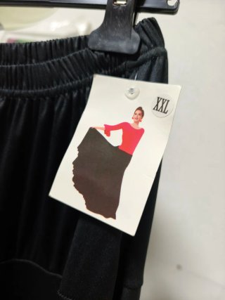 Falda flamenca negra talla XXL