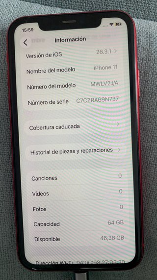 iPhone 11 Rosso 64GB batteria 100%