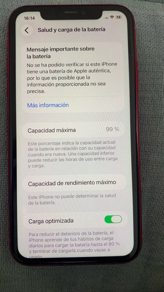 iPhone 11 Rosso 64GB batteria 100%