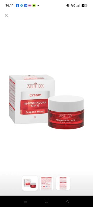 Crema facial regeneradora