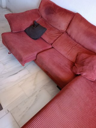 Sofá Chaiselongue Rojo