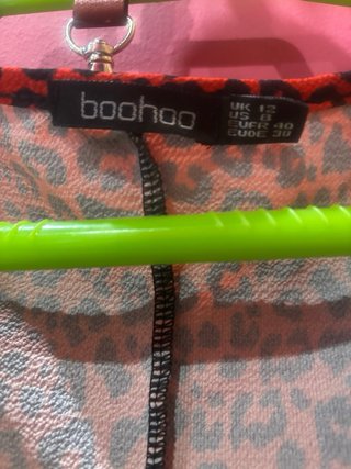 Vestido Boohoo Estampado Leopardo Rojo