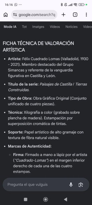 Xilografía original Félix Cuadrado Lomas