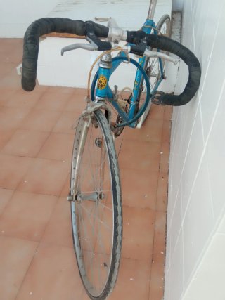 Bicicleta de carreras azul