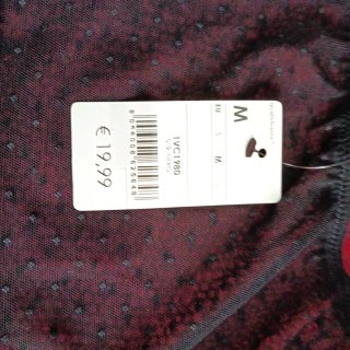 Lencería Tezenis Talla M Negra y Roja