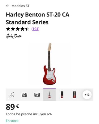 Pack Guitarra Eléctrica Harley Benton ST-20