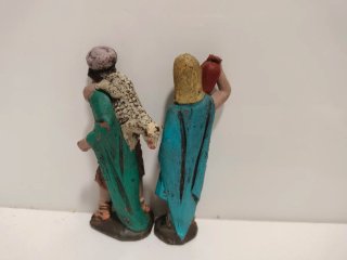 Lote 3 figuras Belén antiguas Oliver/durexina