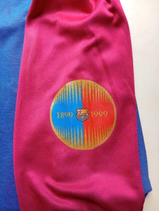 Camiseta oficial FC Barcelona 1999 - Firmada-Sergi
