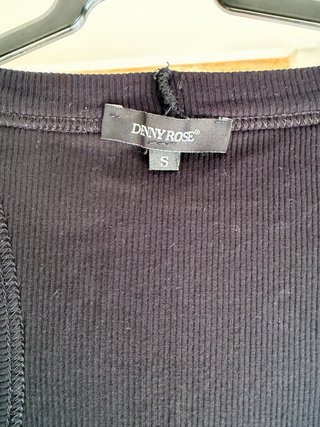 Top negro DANNY ROSE con tachuelas Talla S
