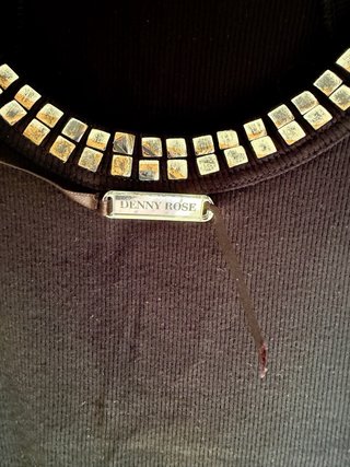 Top negro DANNY ROSE con tachuelas Talla S