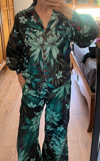 Conjunto pijama palazzo estampado floral