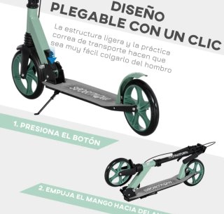 Patín Plegable Adulto/Niño Verde