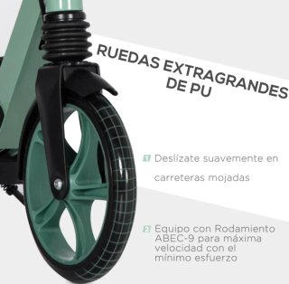 Patín Plegable Adulto/Niño Verde