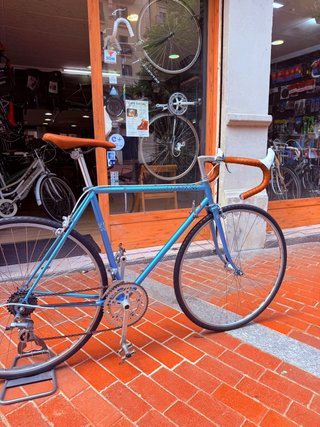 Bicicleta Vintage Carretera Peugeot Azul