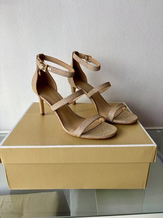 Sandalias Michael Kors Doradas Brillantes