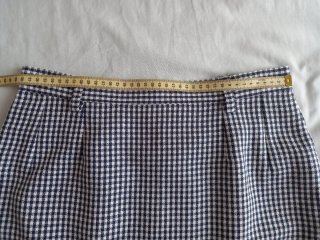 Falda cuadros azul y blanco