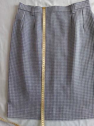 Falda cuadros azul y blanco