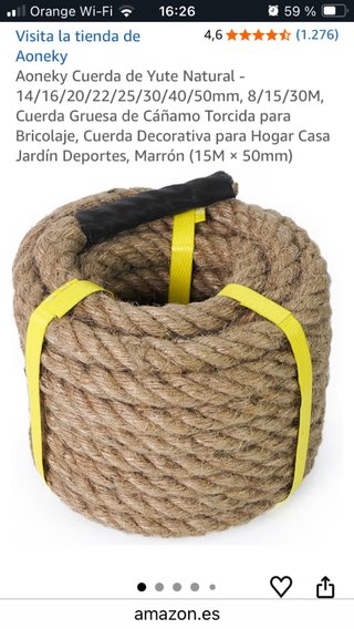 Cuerda de Yute Natural Gruesa