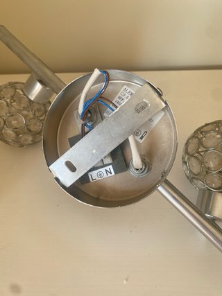 Lámparas de techo plateadas con cristal