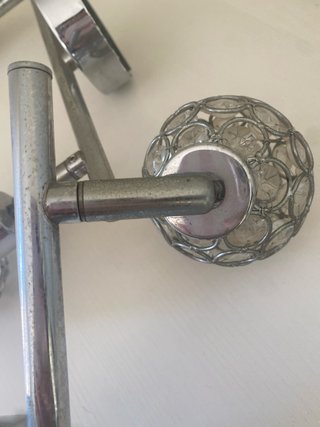 Lámparas de techo plateadas con cristal