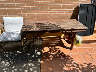 URGE Conjunto mesa y 3 sillones de jardín